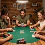 man88a poker night with friends around table enjoying social gaming experience