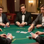 Experience high-stakes gameplay at a private poker game while using Link LODE88 for top online betting.