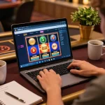 Engaging online gaming session on rr88 com with vibrant slot games and strategy notes.