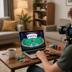 LUCK8 thu hút người chơi trong trò chơi poker trực tuyến, giới thiệu những lá bài và chips sống động trong một không gian ấm cúng tại nhà.