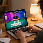 Engaging in online casino gaming at home on trang chủ 88aa with a modern setup