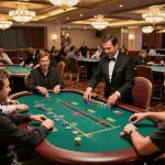 Players enjoying Sunwin's live casino experience with vibrant atmosphere and engaging games