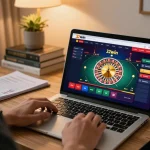 Player enjoying a thrilling roulette game on 32win, showcasing the exciting home gaming experience.