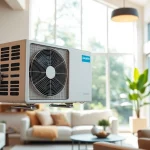 Enhance your space with a Daikin mini split AC setup in a modern living room.