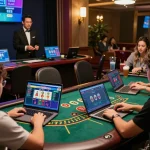 Players enjoying live baccarat on Go88, engaging in exciting online gambling.