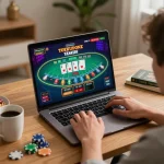 Engaging in a thrilling online blackjack game on gg88, showcasing vibrant visuals and strategic play