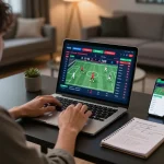 uu88 user engaging in online sports betting strategy session from home while managing stakes