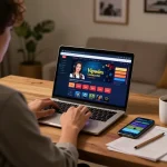 Engaging online Vipwin gaming experience in a stylish home office.