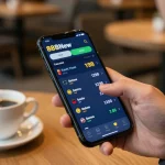 Engaging in sports betting using 888New mobile app, showcasing live odds