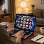 Play online games at a stylish home office while focusing on transcrime gaming strategies