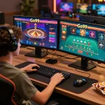Player enjoying a thrilling gaming experience on Go99 with live dealer blackjack and roulette.