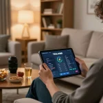 Experience TESLA388 excitement with a player engaged in online gaming in a cozy home setting