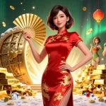 Experience thrilling wins at 100vip, surrounded by glamorous casino elements and precious treasures.