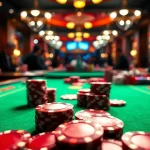 优塔赌场的扑克桌，色彩鲜明、氛围活跃，吸引玩家的注意。