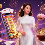Engage with exciting เว็บสล็อต experiences featuring a graceful character amidst vibrant casino elements.