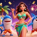 Bebekslot offers an engaging online slot experience with a vibrant 3D scene, showcasing festive gaming elements.