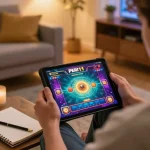 Immerse in PERI11 online gaming with a cozy home setup and engaging gameplay.