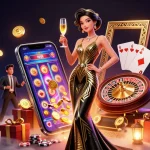 Experience the excitement of zltkvs with an elegant casino setting and lively gambling elements.