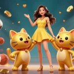 Engage with U2 Casino's vibrant world of gaming featuring lively characters, sports themed elements, and golden treasures.