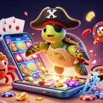 Win big with 88i online as a pirate turtle discovers treasures in a vibrant casino scene.