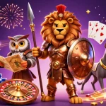 Experience thrilling betting with KÈO NHÀ CÁI, featuring dynamic comic characters and energetic casino elements.