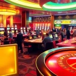 Experience the thrill of the citinow casino with lively gaming tables and energetic players.
