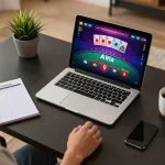 Engaging in a live dealer game at ligasedayu with a stylish online setup.