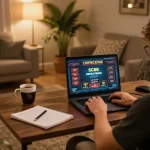 Experience SC88 online gaming with a cozy setup and strategic betting notes.
