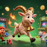Experience the excitement of togel88 with a dynamic casino scene featuring animated characters and vibrant game elements.