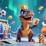 SUNWIN players enjoying a visually exciting 3D casino scene with characters shuffling cards and stacking chips.