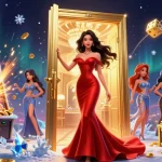 Experience the thrill of togel 4d gaming with vibrant, dynamic casino elements and a stunning illustration.