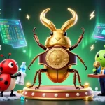 Engage with ku88bet's vibrant casino scene featuring rich cartoon characters and crypto elements.