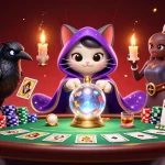 Experience Fairplay at this immersive casino scene with vibrant characters and poker elements.