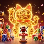 Spin to win at slot online with a dazzling lucky cat and vibrant casino elements!