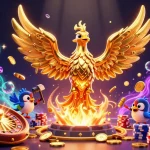 Experience the thrill of 9BET with golden phoenix and vibrant casino elements.