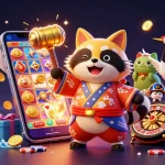 Capture winning moments with the vibrant cika4d link, featuring cheerful gambling characters and dynamic slot game elements.