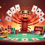 Celebrate exciting poker moments at api 55 with a thrilling millipede dealer and vibrant chip stacks.