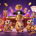 Api5000 menarik perhatian dengan kasino lucu dari meerkat yang penuh chip dan koin emas.