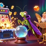 Experience the thrill of gbet with a vibrant 3D casino scene showcasing dynamic slot games and magical elements.