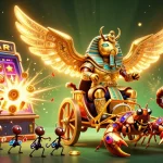 Experience thrilling gameplay at mv88 with this vibrant and dynamic casino scene illustration.