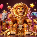 Engage in thrilling games at gk88casino featuring dynamic 3D cartoon characters in vibrant casino setting.