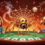 Experience thrilling gameplay with wop slot in this vibrant casino scene.
