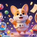Experience exhilarating slot action with a floating corgi in a vibrant space casino scene.