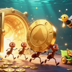 Engage with the dynamic world of agen judi bola as ants orchestrate a heist for a giant poker chip.