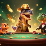 Engage in thrilling gameplay at ee88h with cartoon characters in a vibrant casino scene.